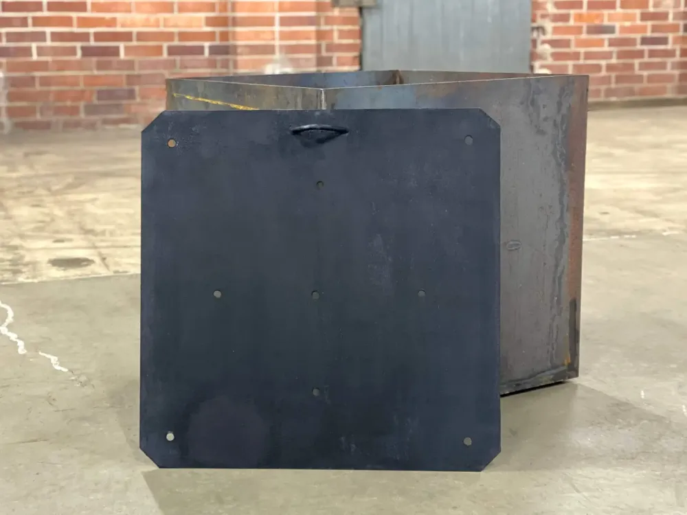 S&Amp;S Fire Pits Corten Box 24X24X24 With Shelf Scaled